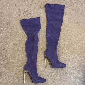 So Me Purple Over-the-Knee Boots